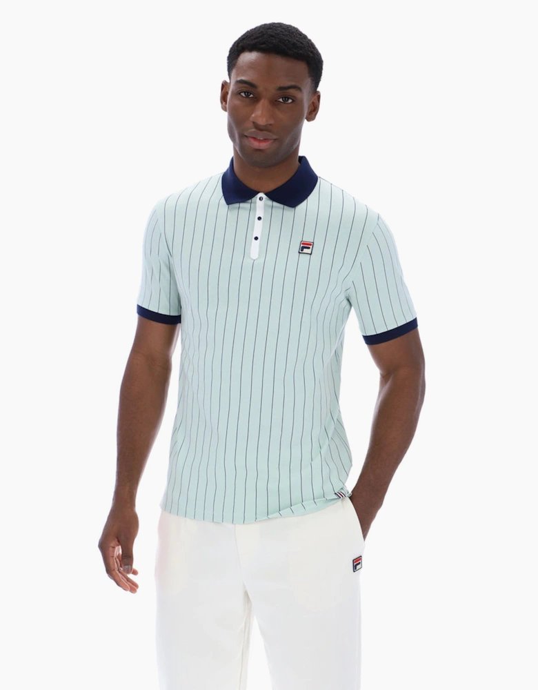 BB1 Classic Striped Polo Shirt Surf Spray/Navy/White