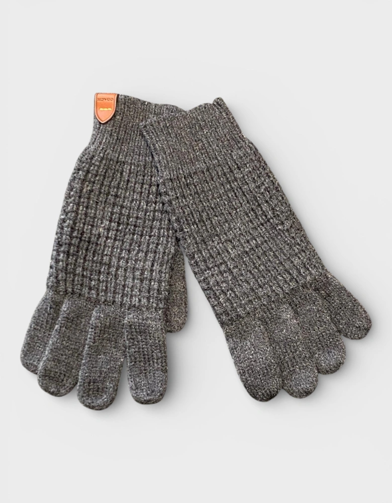 Waffle Beanie Hat, Scarf & Glove Set Charcoal
