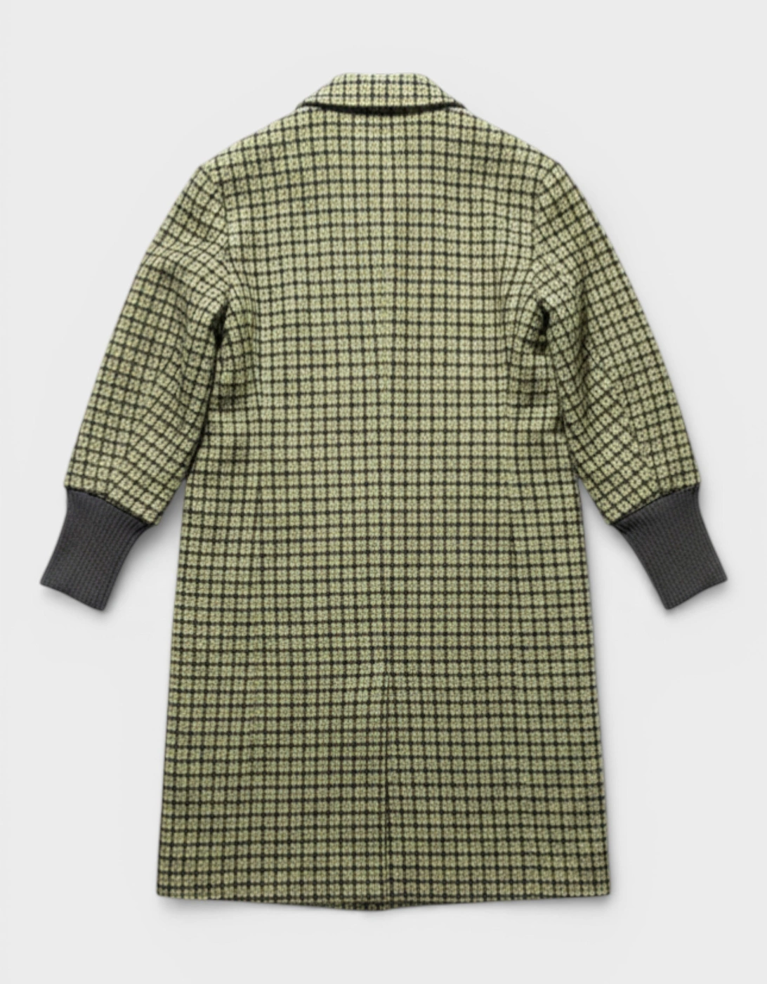 Checked Coat Jacket Green