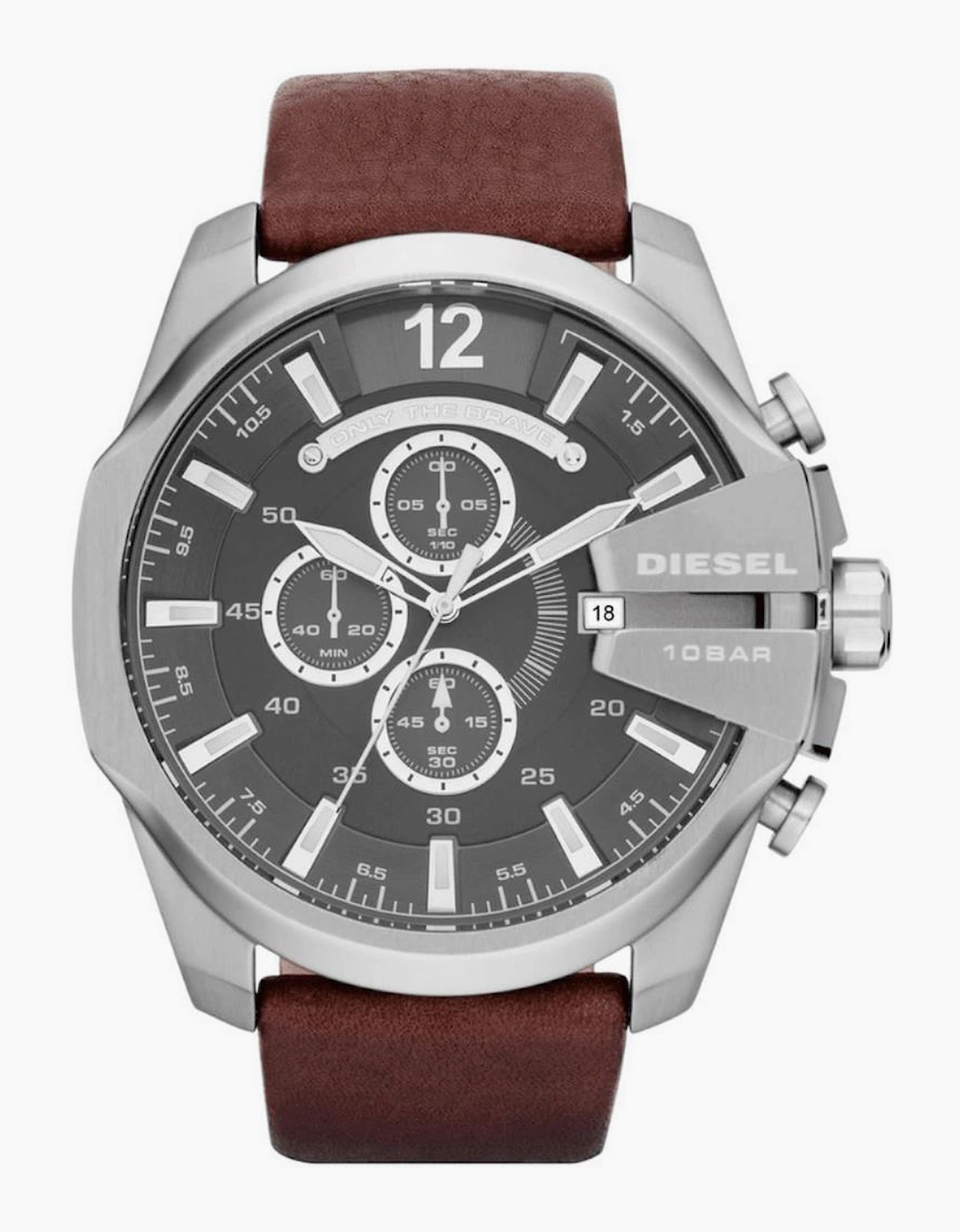 Diesel Men's Diesel DZ4290 Mega Chief Grey Dial Chronograph Men's Watch - Brown