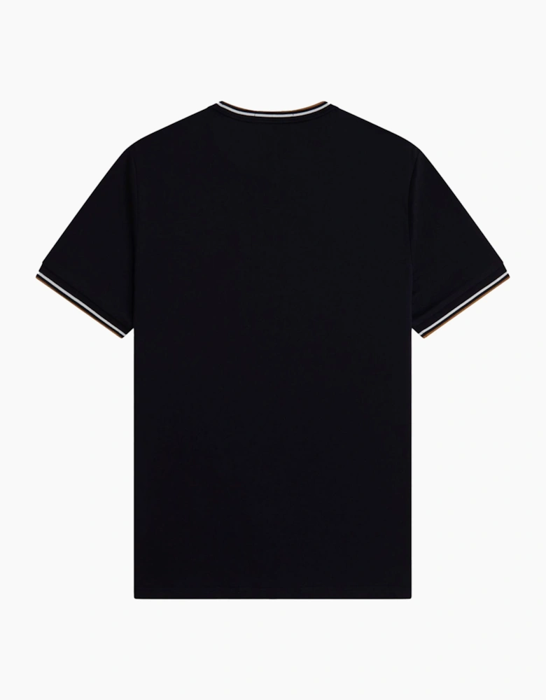Twin Tipped T-Shirt Black/Ecru/Dark Caramel