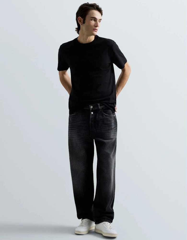 Crew-Neck Jersey T-Shirt - Black