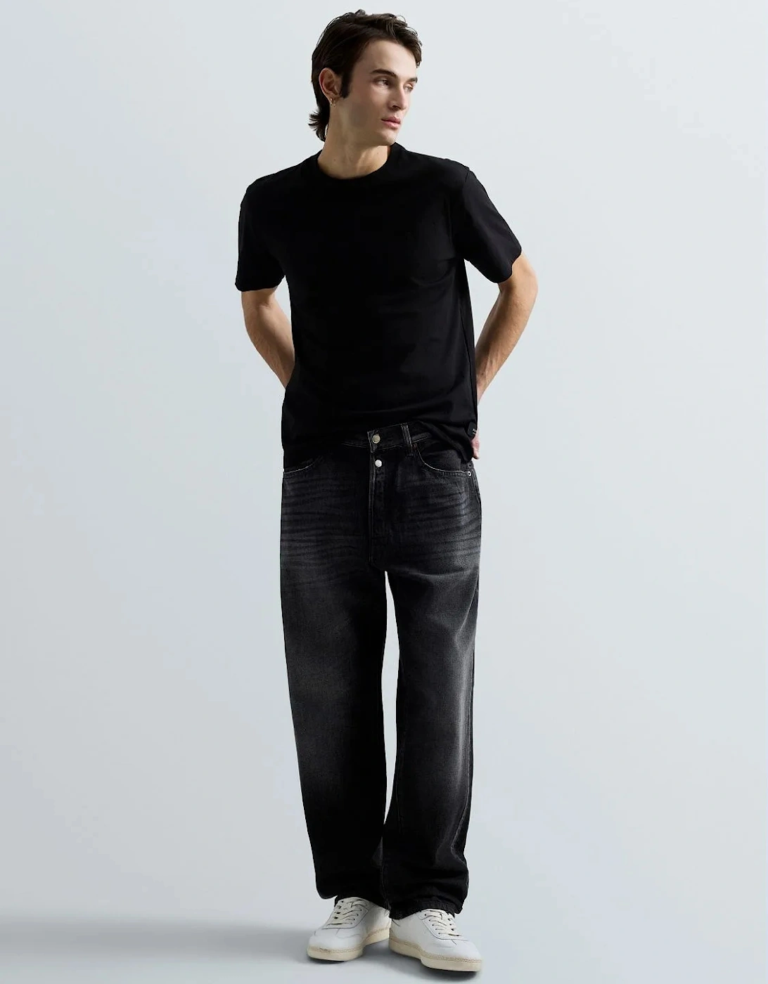 Crew-Neck Jersey T-Shirt - Black