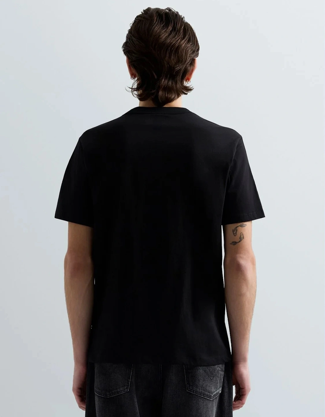 Crew-Neck Jersey T-Shirt - Black