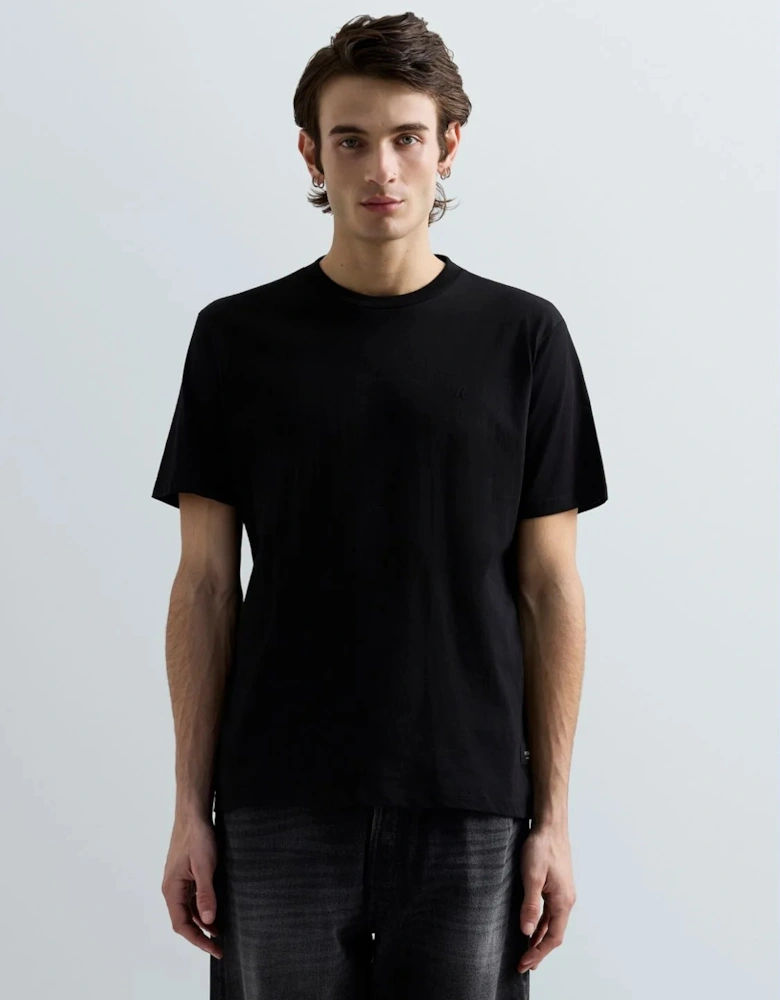 Crew-Neck Jersey T-Shirt - Black