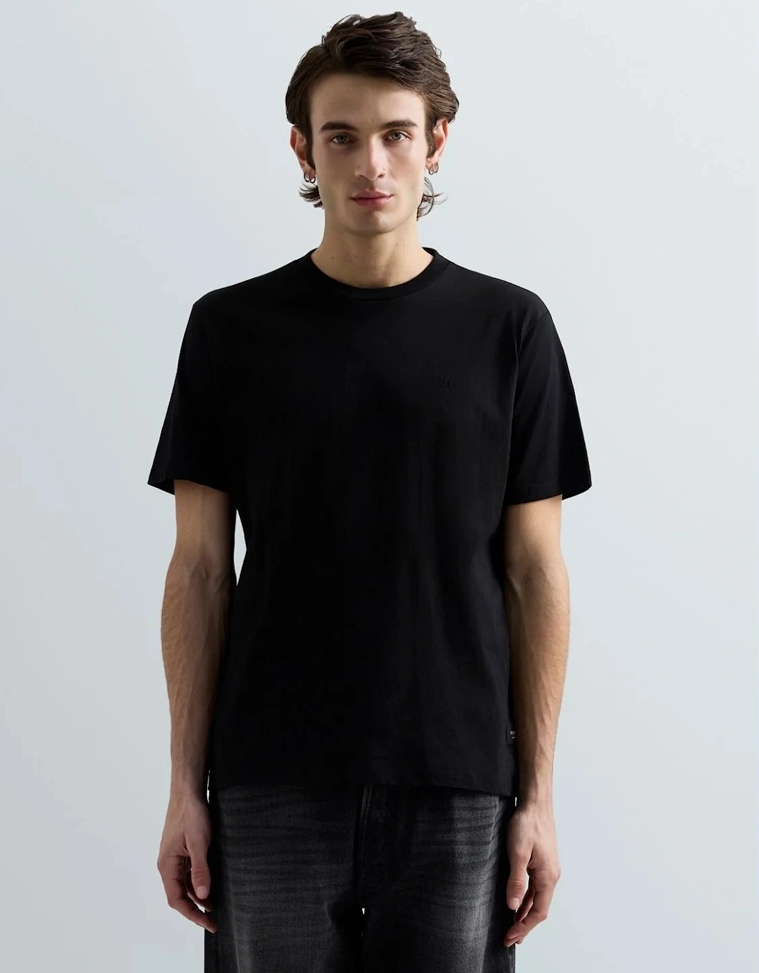 Crew-Neck Jersey T-Shirt - Black
