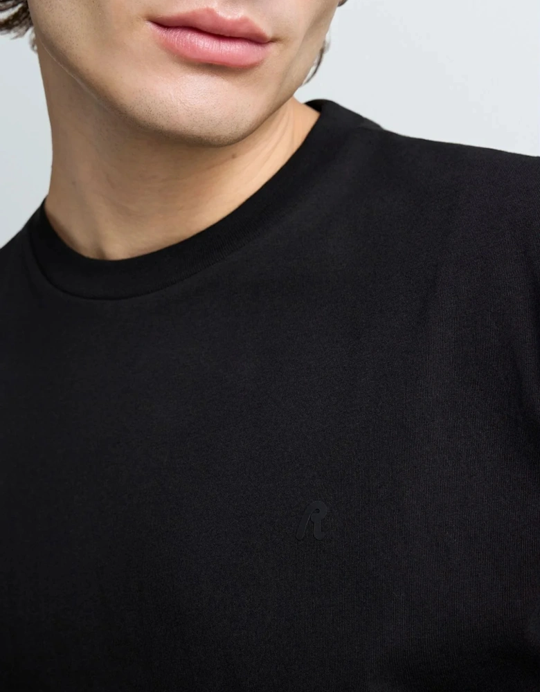 Crew-Neck Jersey T-Shirt - Black