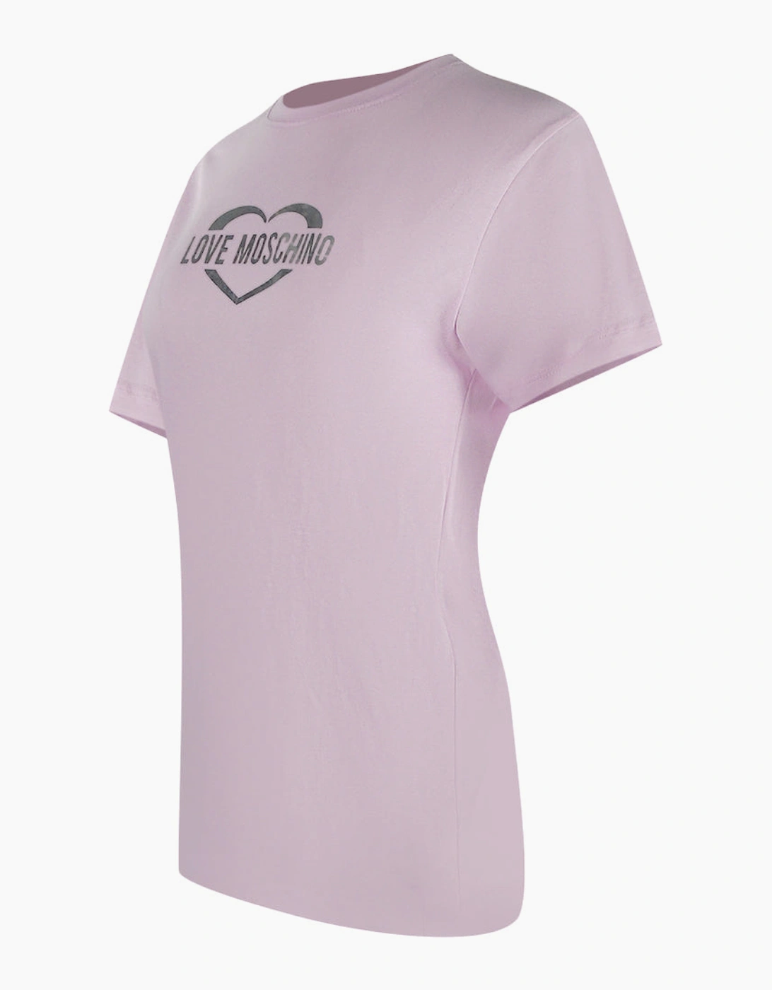 Shiny Heart Logo Pink T-Shirt