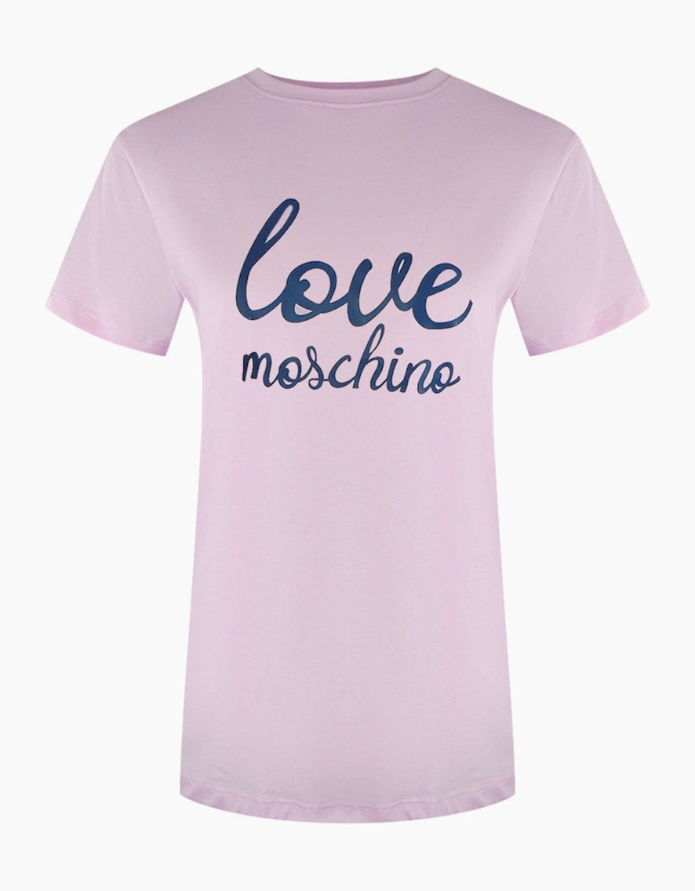 Cursive Logo Pink T-Shirt