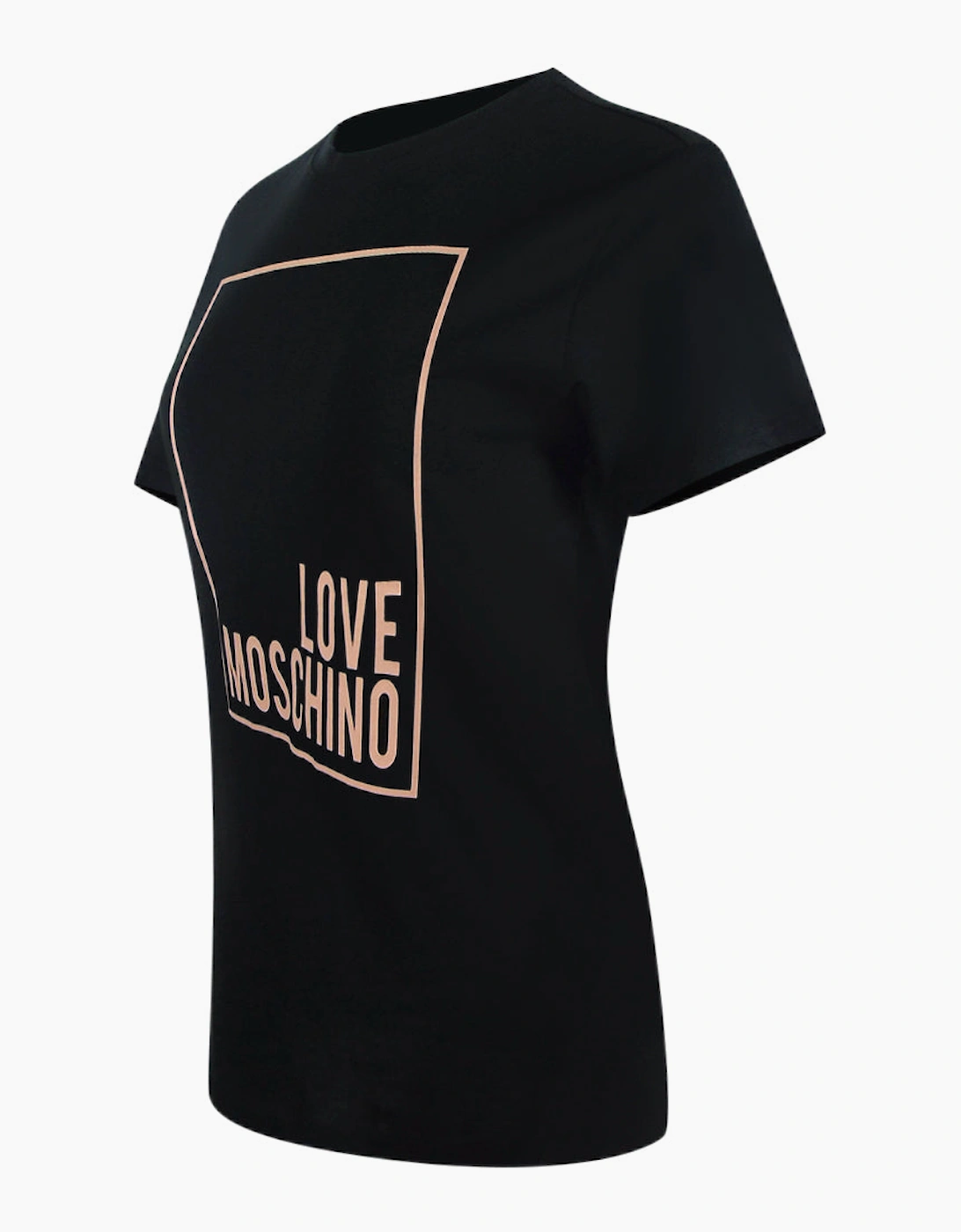 Pink Box Logo Black T-Shirt