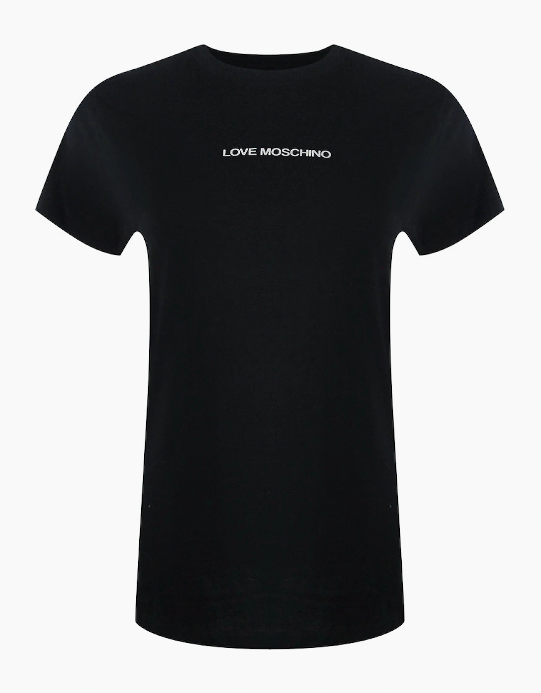 Love Moschino Women's Black Logo T-Shirt  12 M