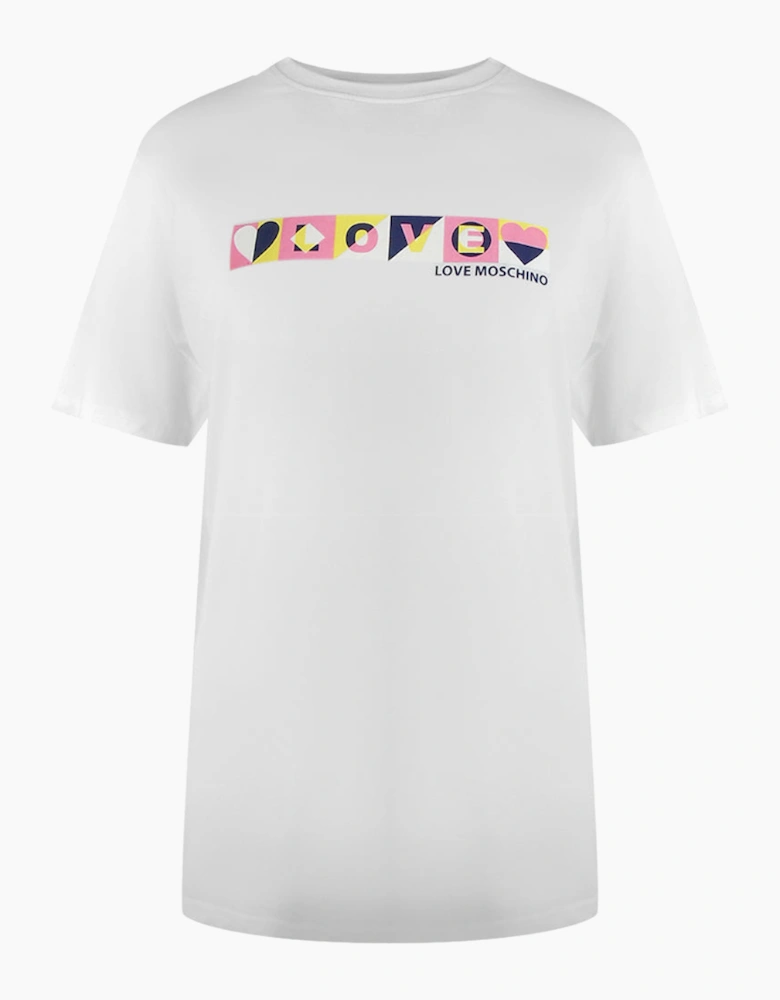 Colourblock Logo White T-Shirt
