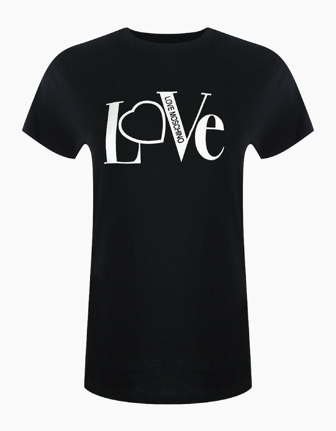 Love Moschino Women's Black Love Logo T-Shirt  14 L