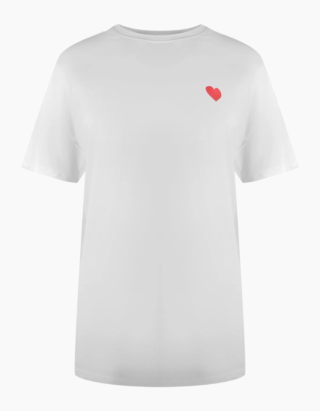 Love Moschino Women's White Heart Logo T-Shirt  14 L