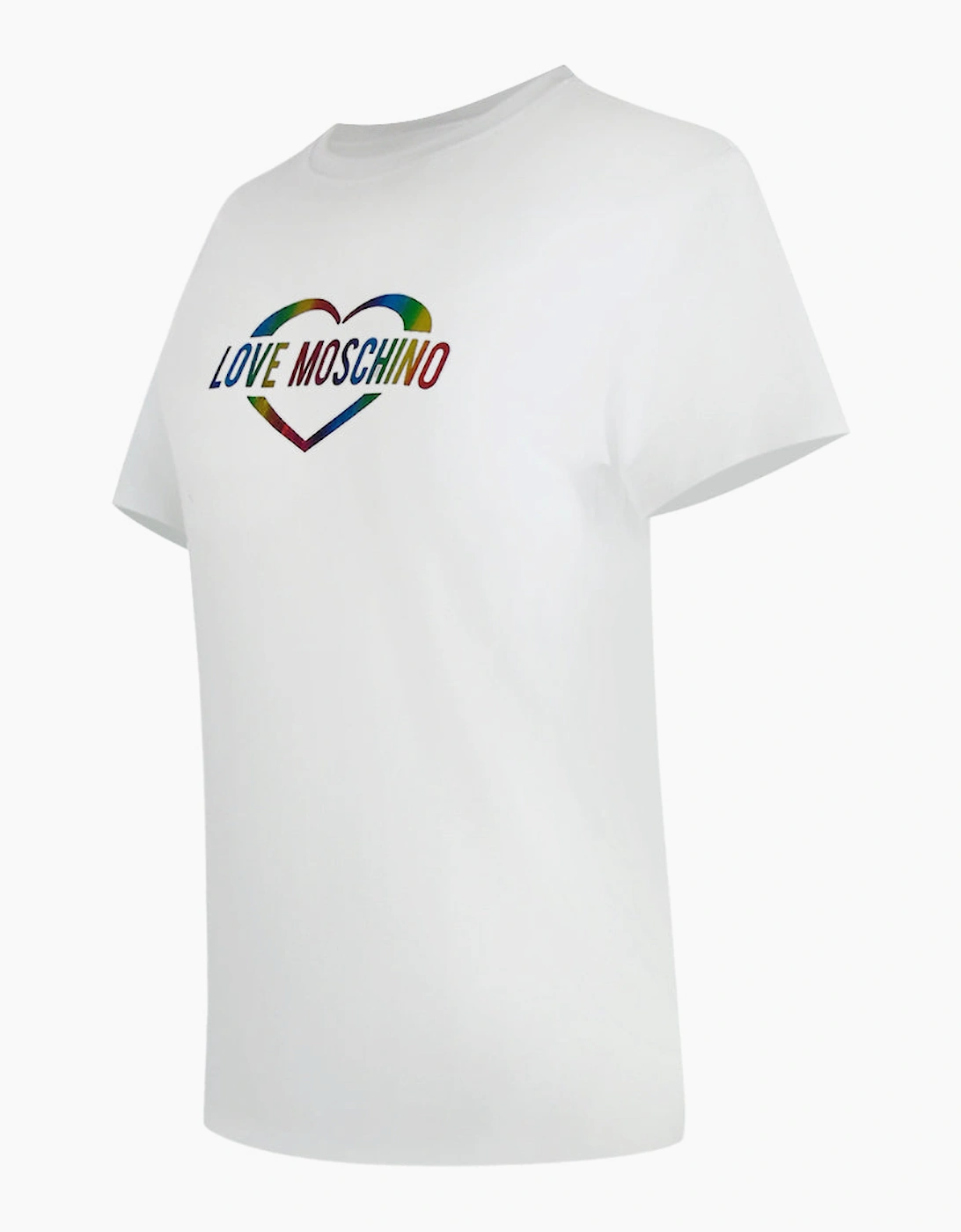Multi Coloured Heart Logo White T-Shirt