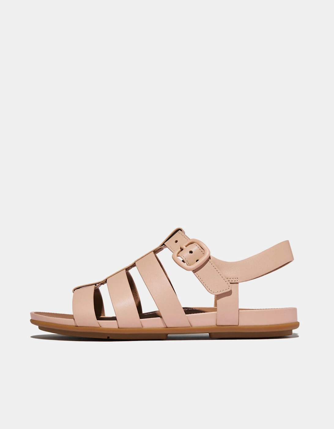 Gracie Rubber-Beckle Leather Fisherman Sandals, 6 of 5