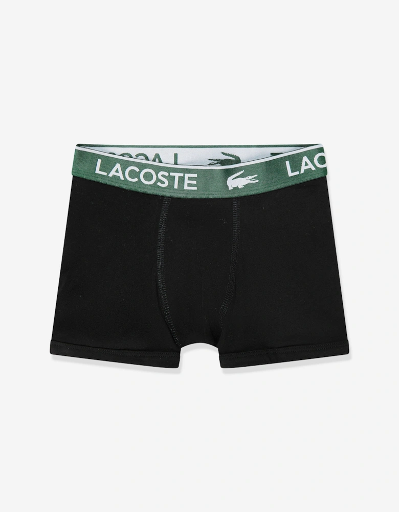 Boys 3 Pack Solid Boxer Shorts Set in Black