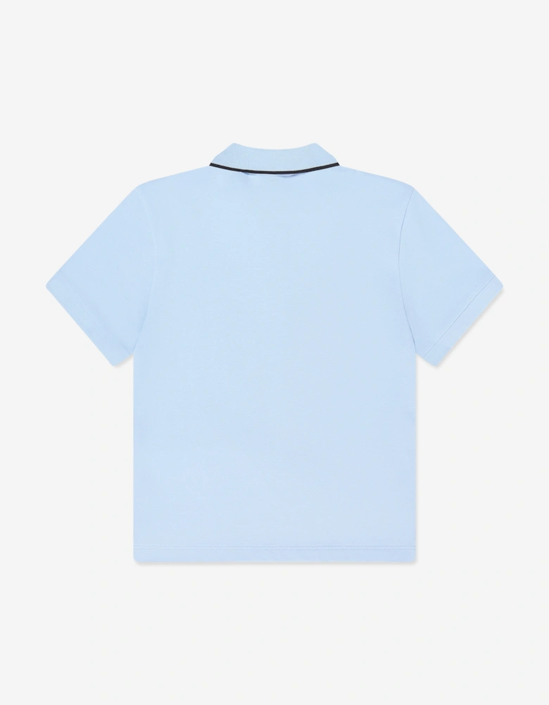 Emporio Armani Boys Train Core ID Polo Shirt in Blue