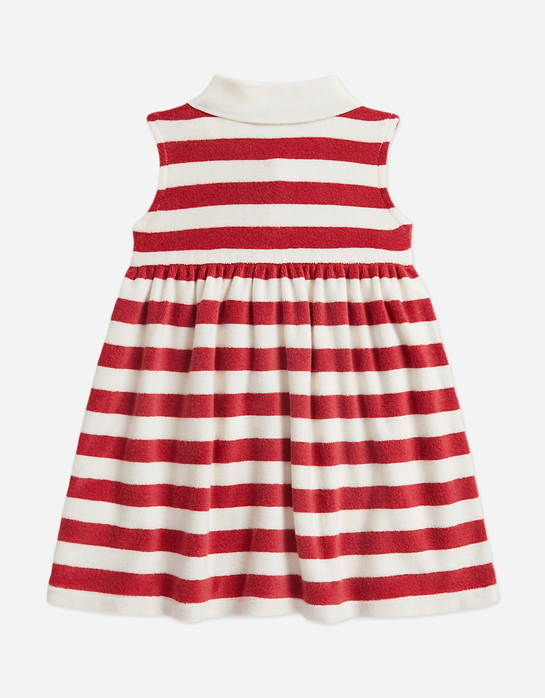 Baby Girls Striped Dress and Hat Set in Red