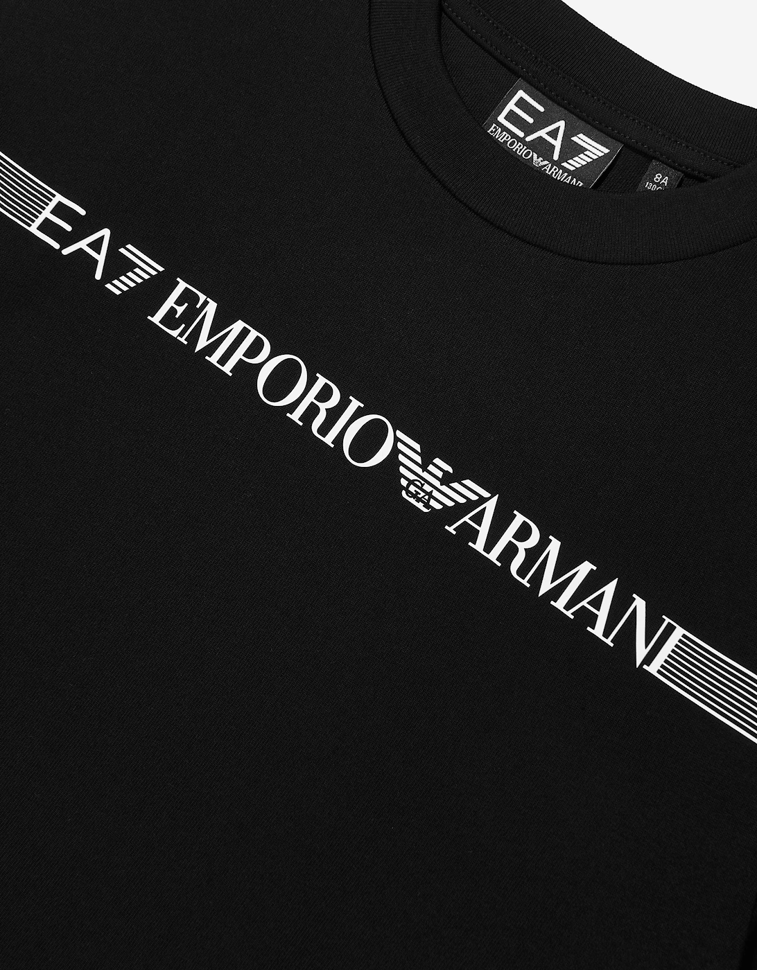 Emporio Armani Boys Extended Logo T-Shirt in Black