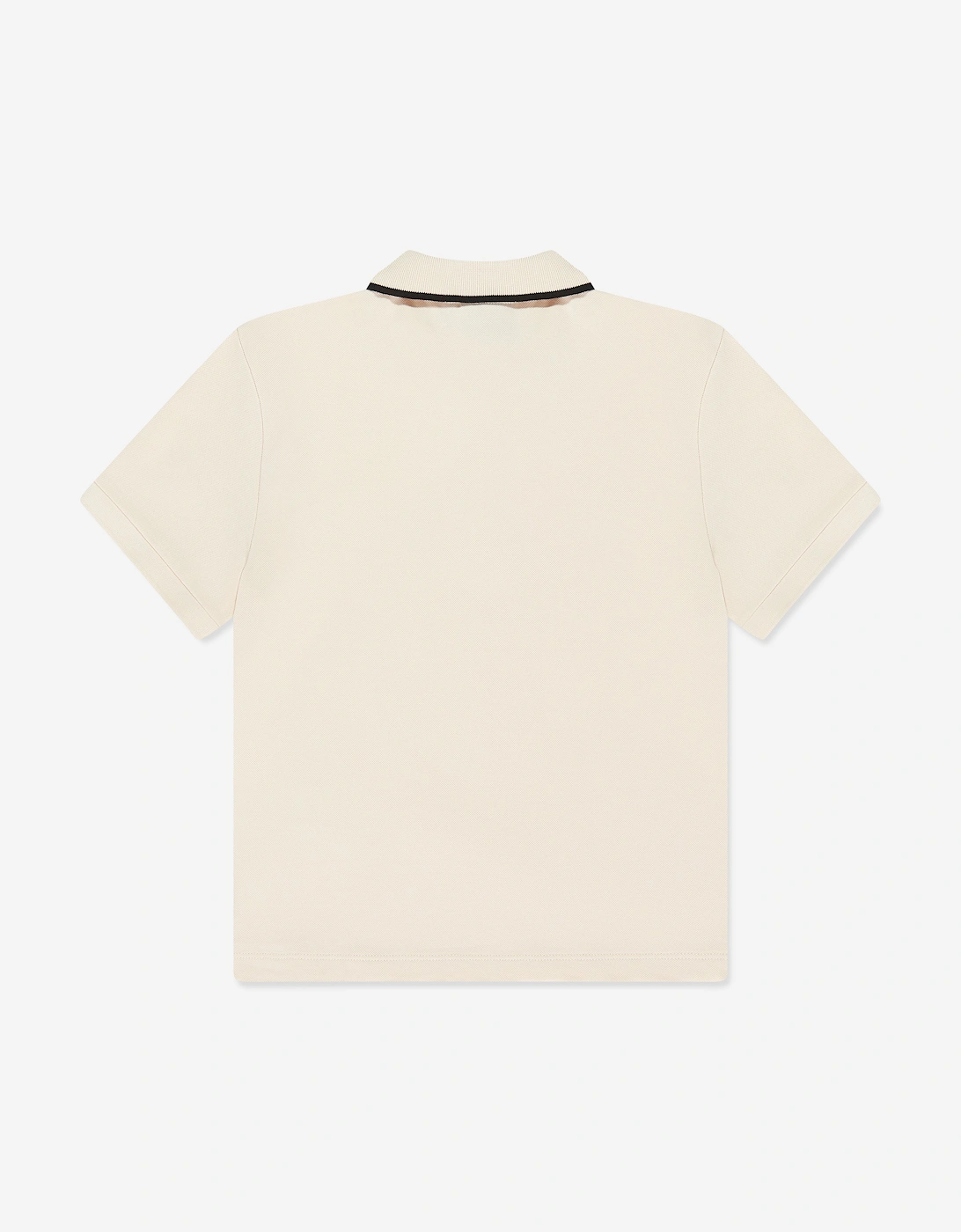 Emporio Armani Boys Train Core ID Polo Shirt in Beige