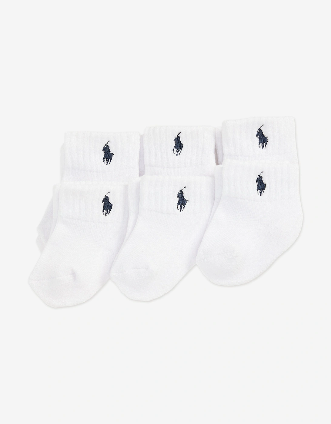 Baby Boys 6 Pack Cotton Classic Socks Set in White