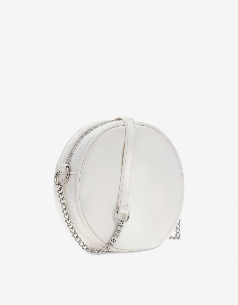 Girls Sequin Heart Circle Bag in Ivory (16.8cm)