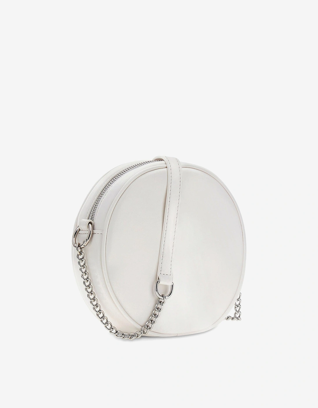 Girls Sequin Heart Circle Bag in Ivory (16.8cm)