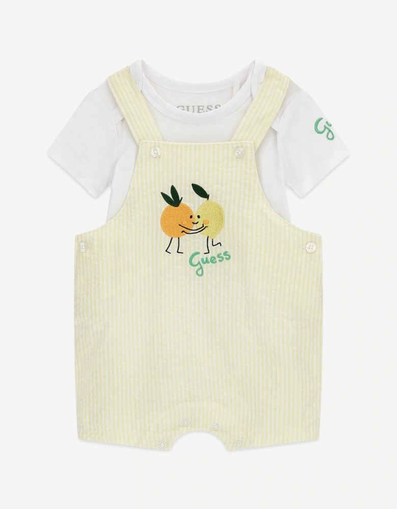 Baby Boys Bodysuit and Seersucker Romper in Yellow