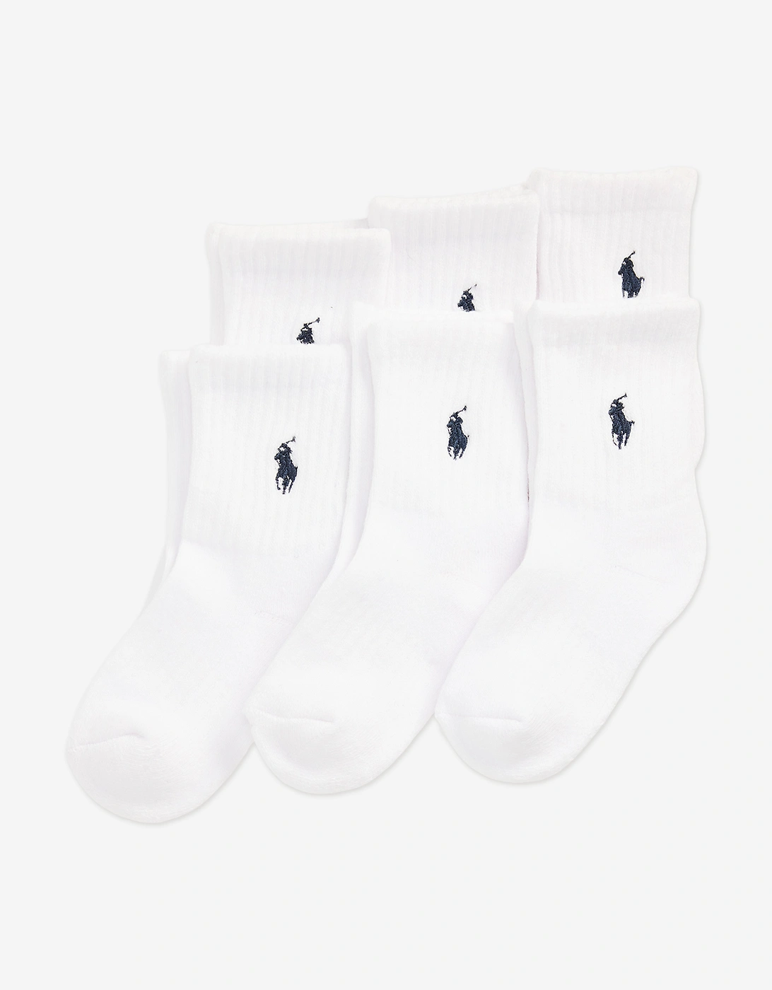 Boys 6 Pack Performance Socks Set in White