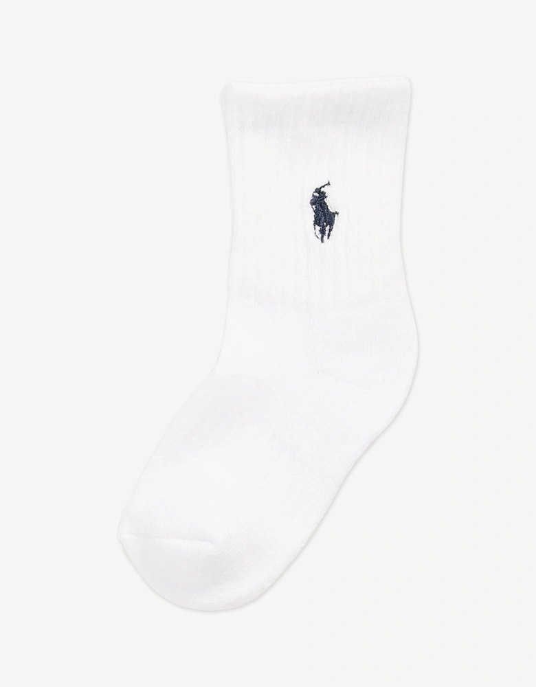 Boys 6 Pack Performance Socks Set in White