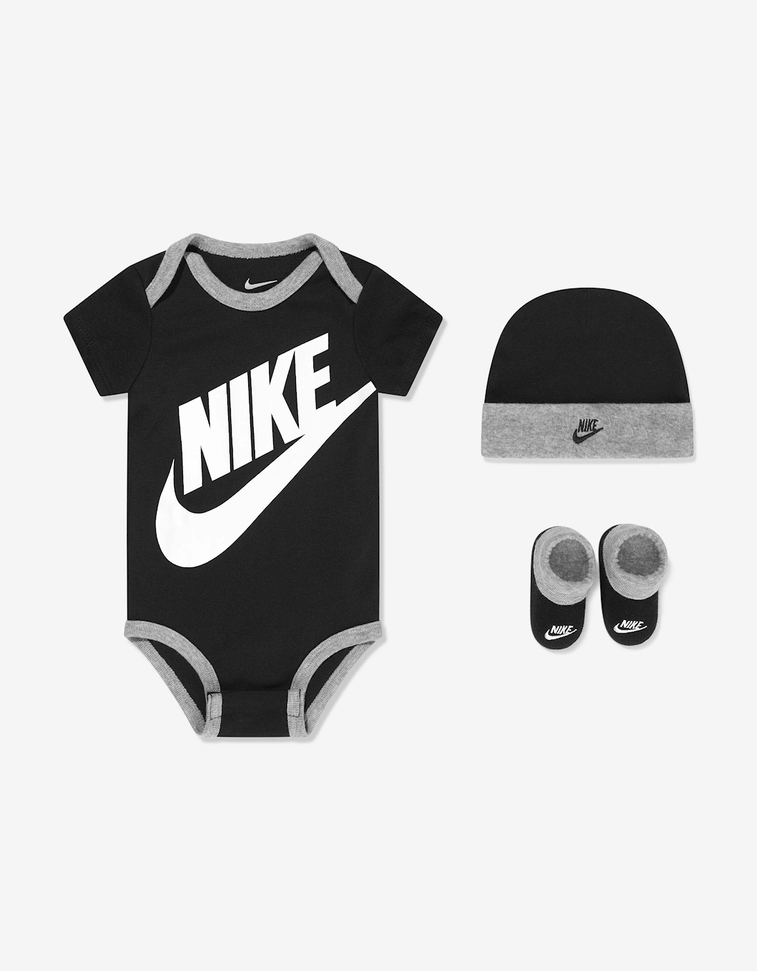 Baby Boys Futura Logo Bodysuit Set in Black, 6 of 5