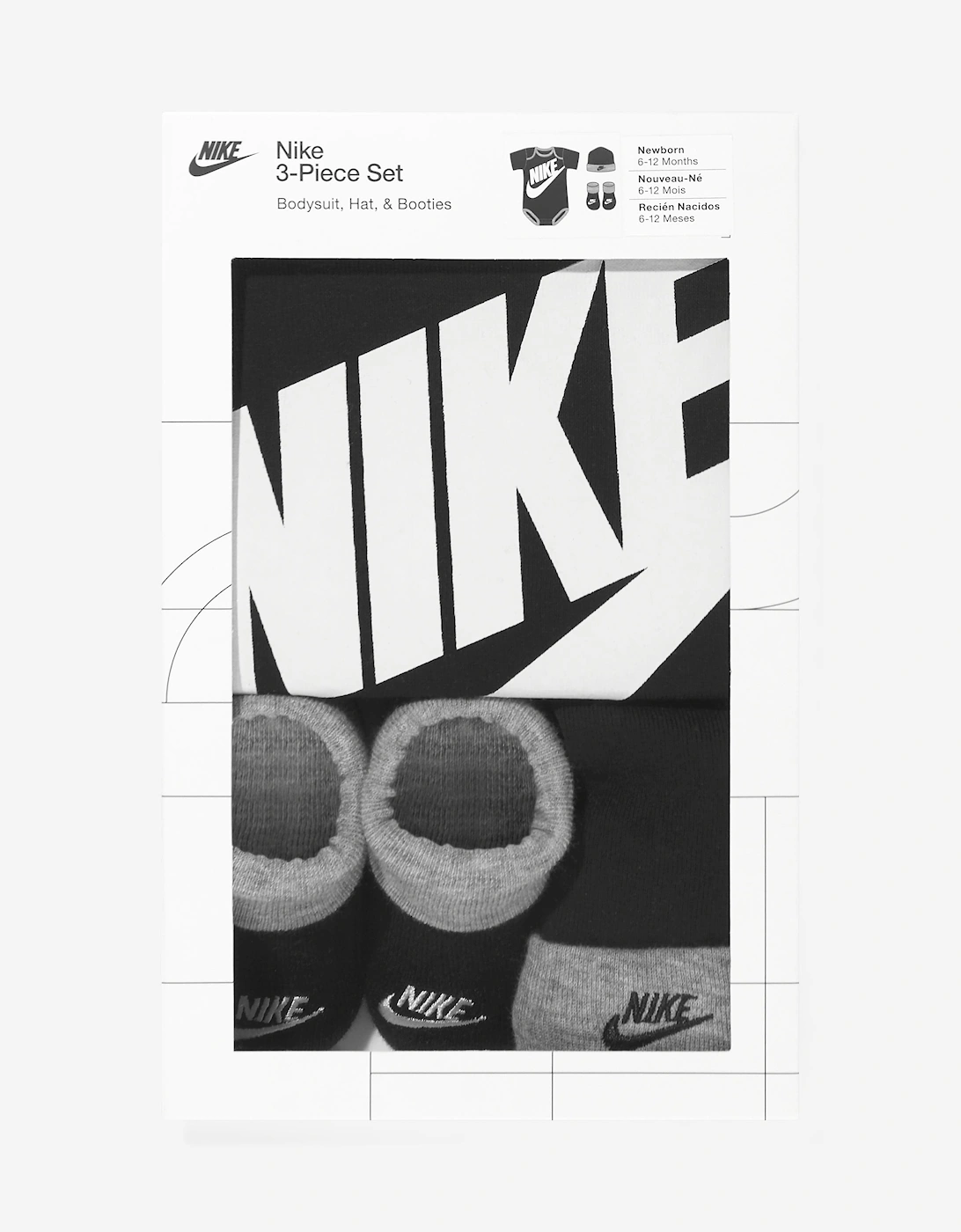 Baby Boys Futura Logo Bodysuit Set in Black