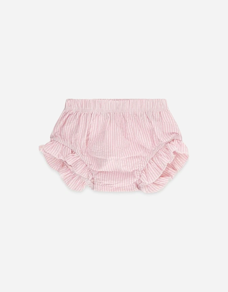 Baby Girls Striped Dress Set in Pink