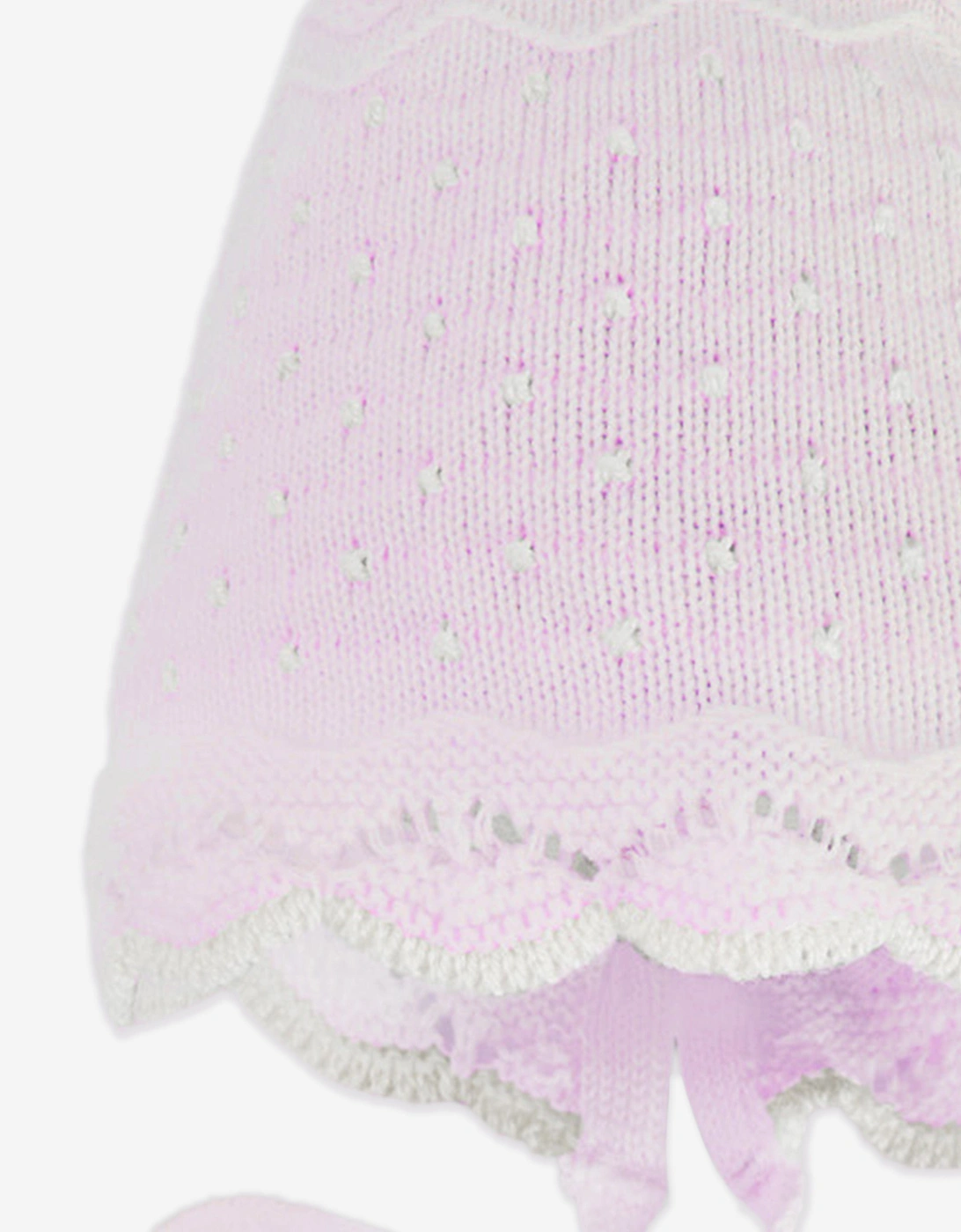 Baby Cotton Knit Bonnet in Pink