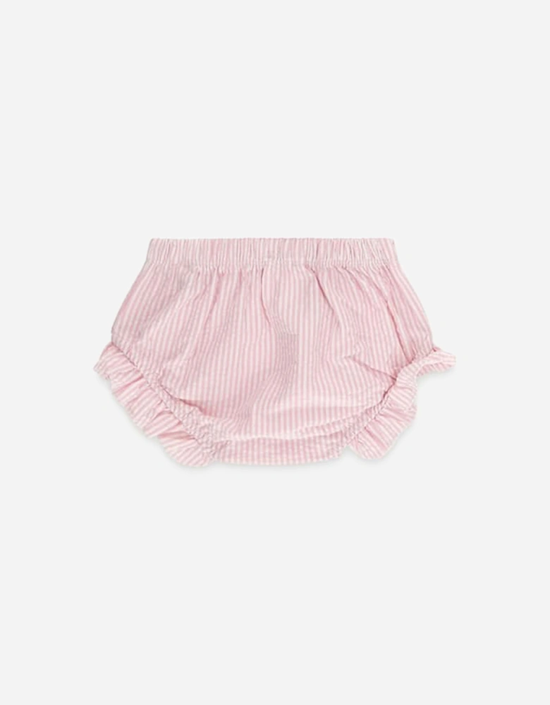 Baby Girls Striped Dress Set in Pink