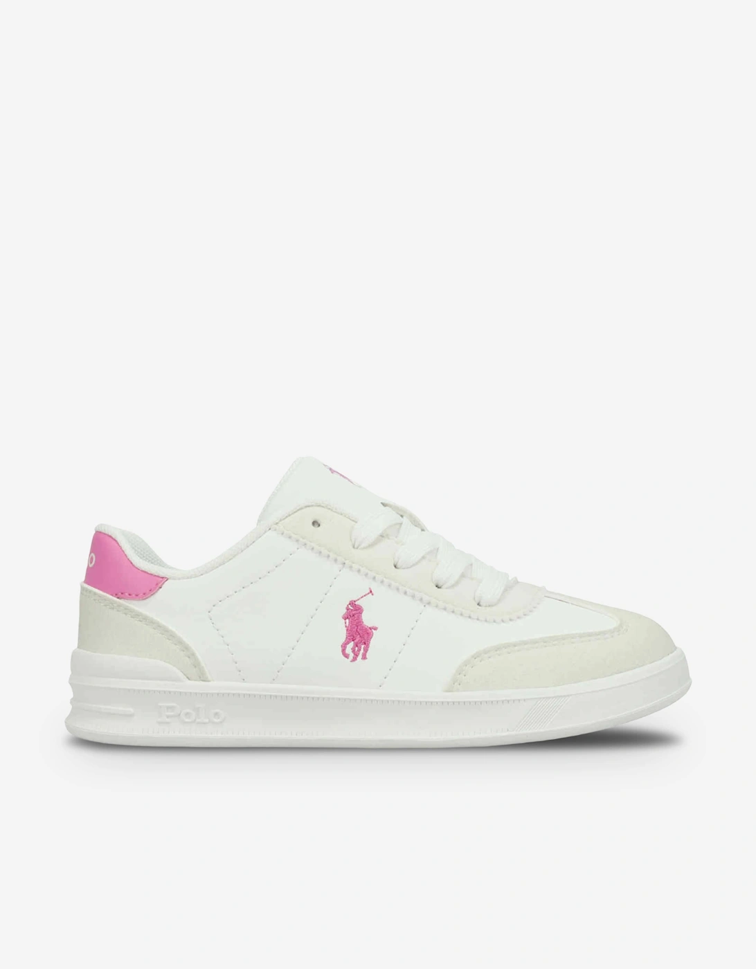 Ralph Lauren Girls White 'S Hollis Trainers In  Size 39 Kids