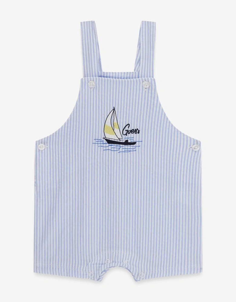 Baby Boys Bodysuit and Seersucker Romper in Navy