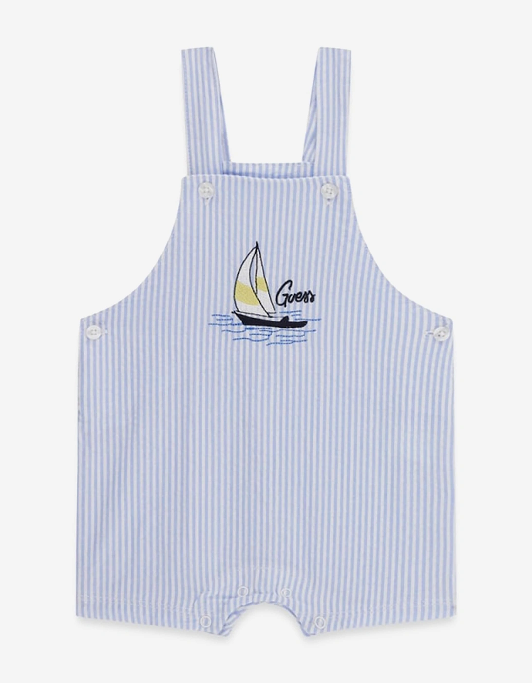 Baby Boys Bodysuit and Seersucker Romper in Navy