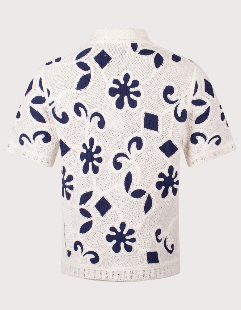 Porto Doodle Crochet Polo Shirt