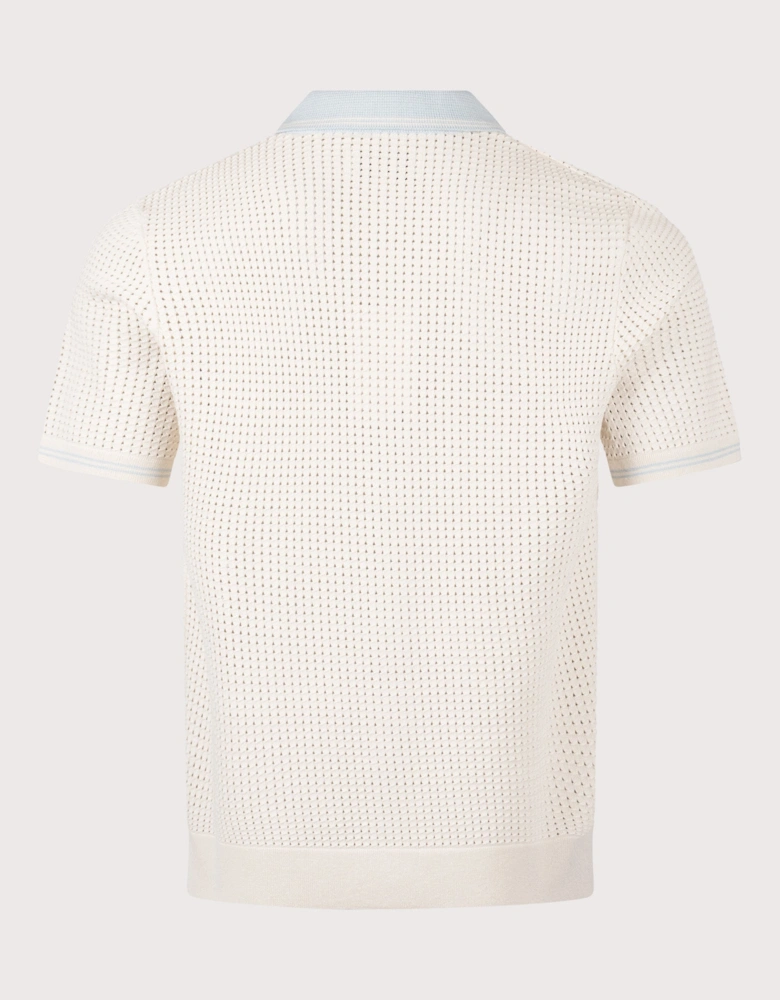 Belle Tipped Pointelle Short Sleeve Shirt