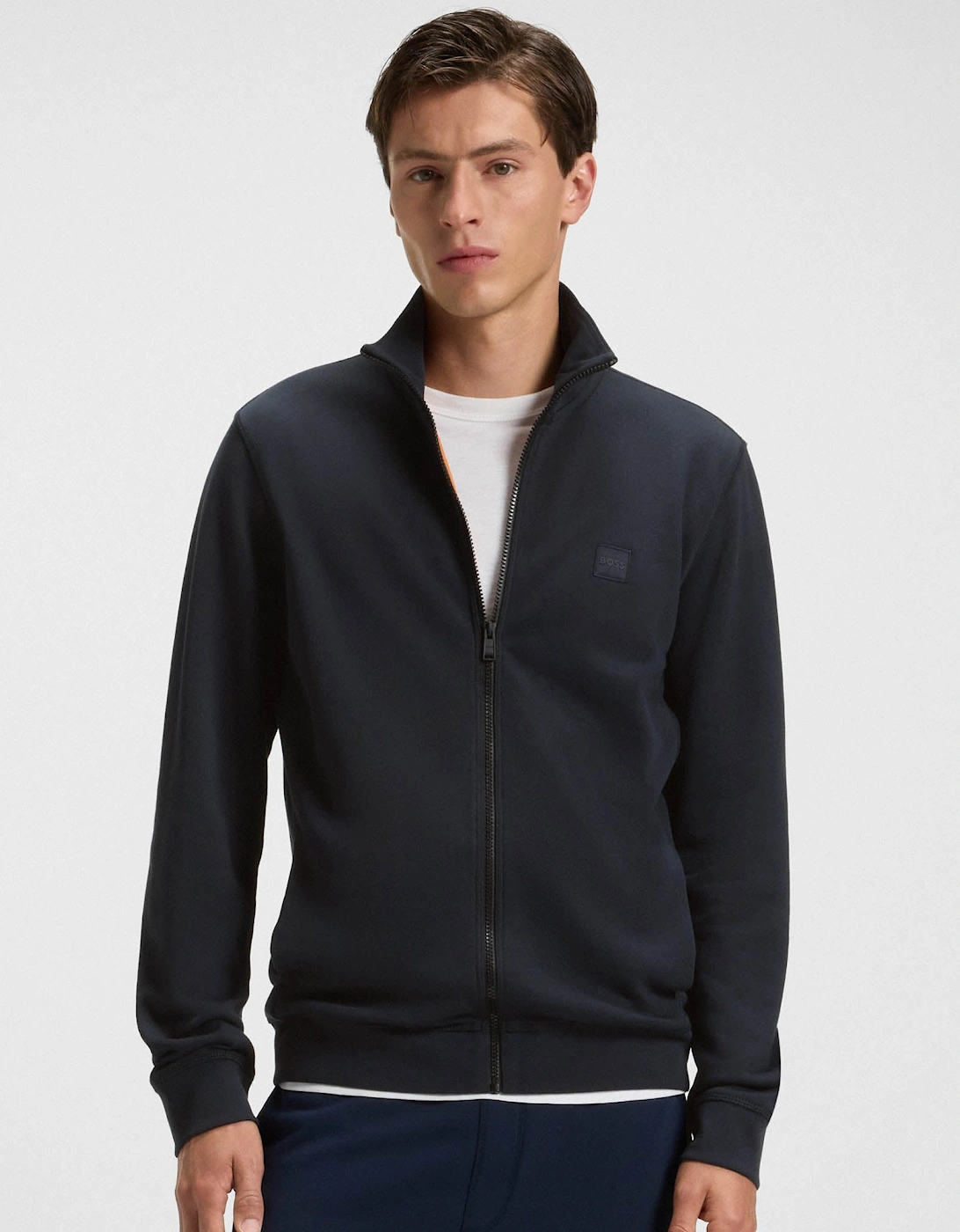 BOSS Orange Zestart Mens Full Zip Sweatshirt - Dark Blue 404, 6 of 5
