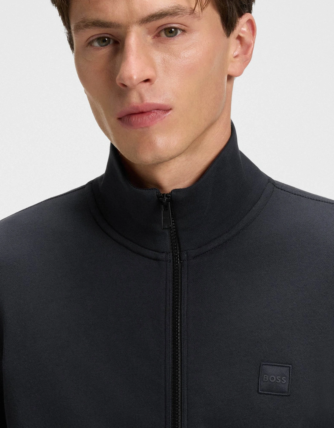 BOSS Orange Zestart Mens Full Zip Sweatshirt - Dark Blue 404