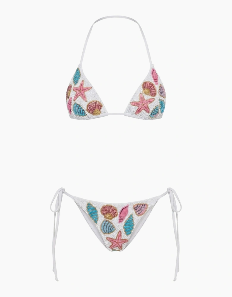 Zaria Bikini Top White