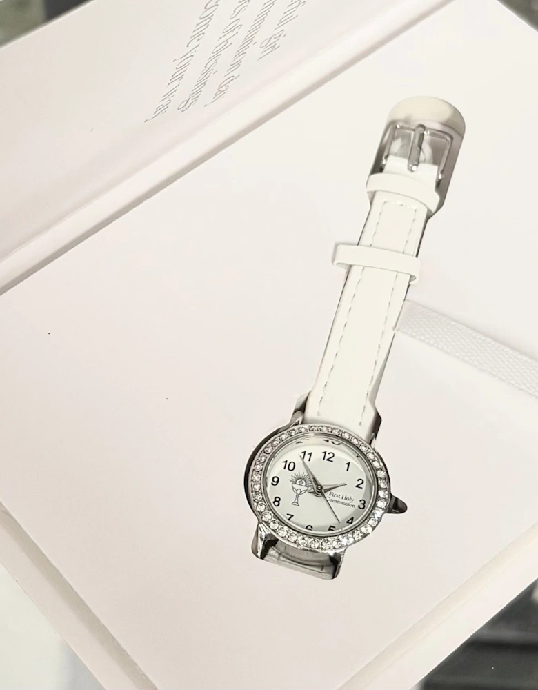 Girls White Holy Communion Keepsake Watch