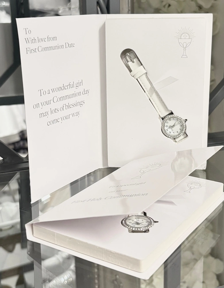 Girls White Holy Communion Keepsake Watch