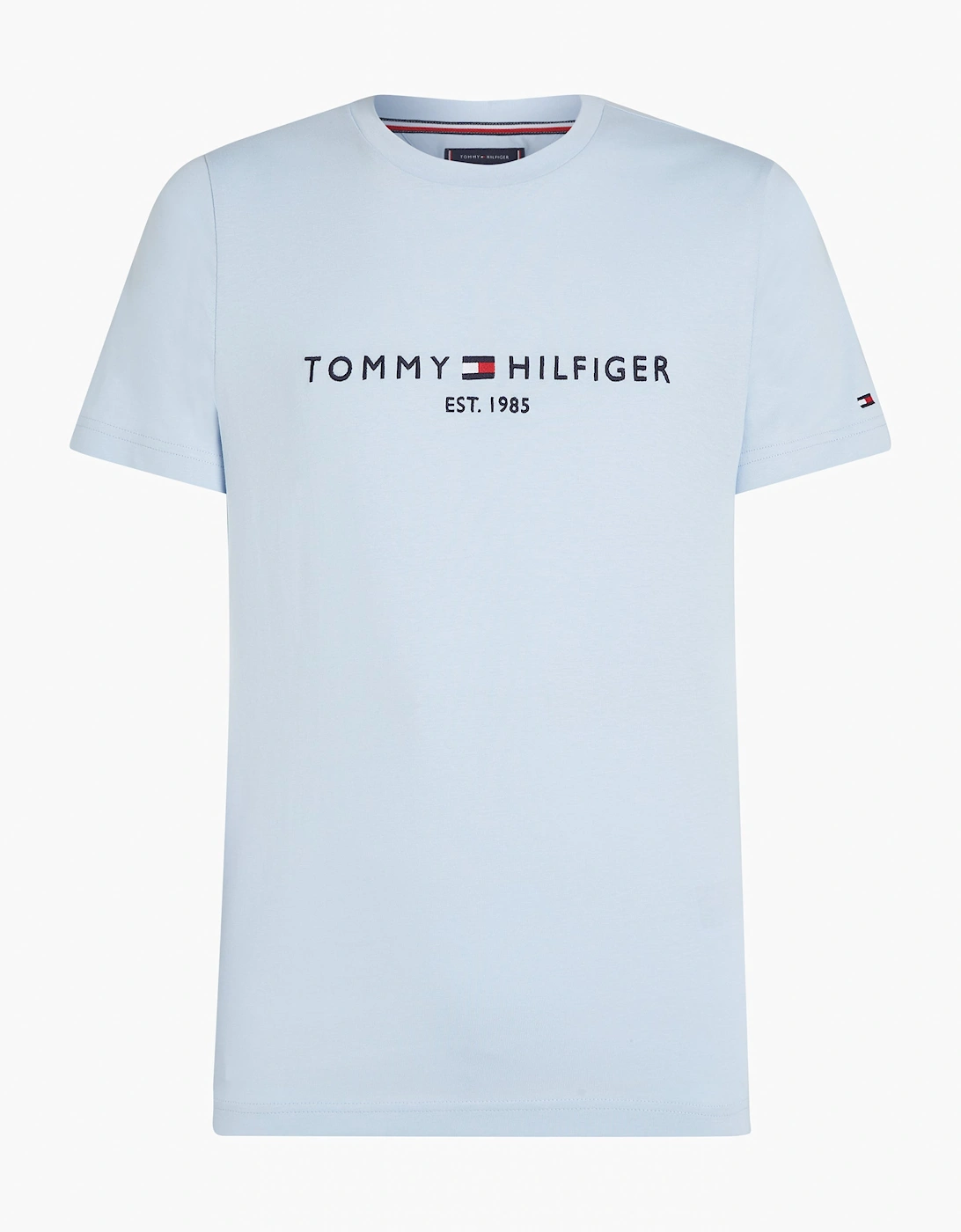 Tommy Logo Basic Mens T-Shirt - Breezy Blue