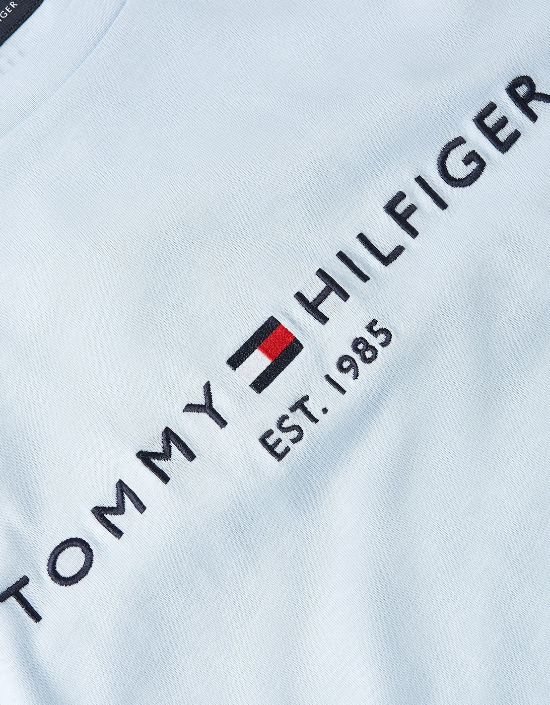 Tommy Logo Basic Mens T-Shirt - Breezy Blue