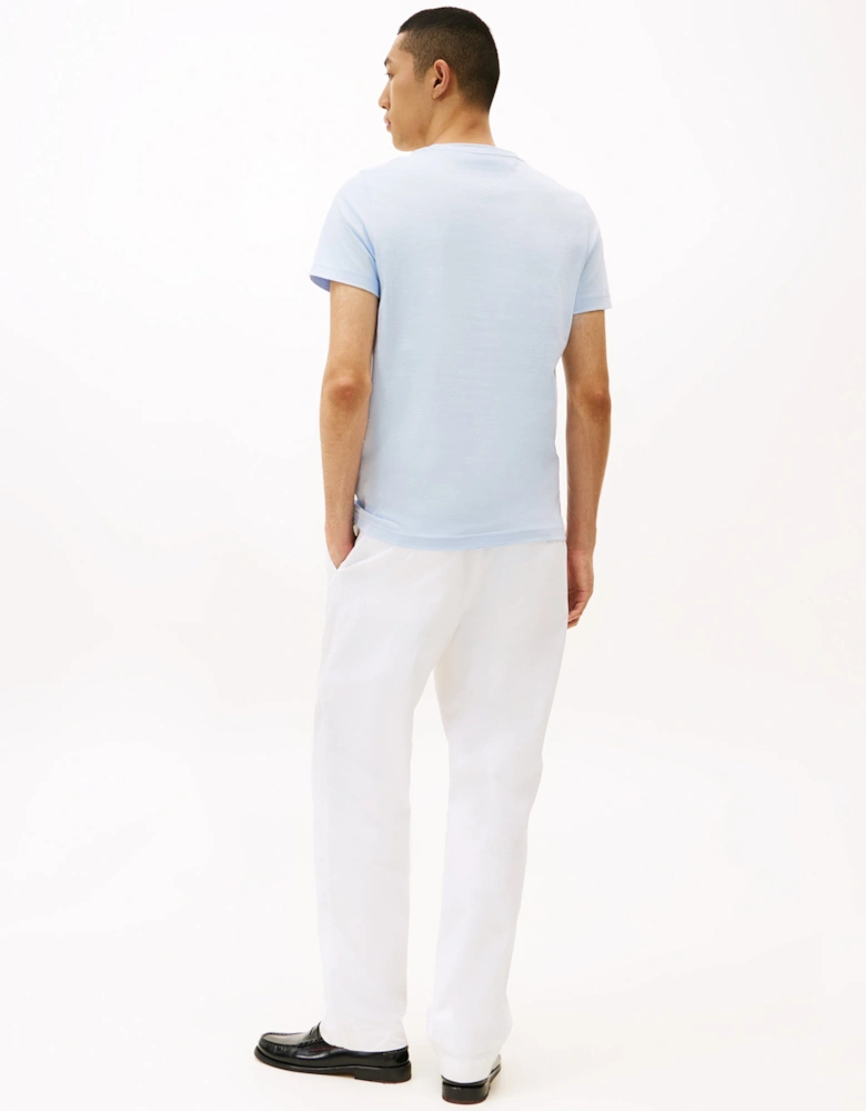 Tommy Logo Basic Mens T-Shirt - Breezy Blue