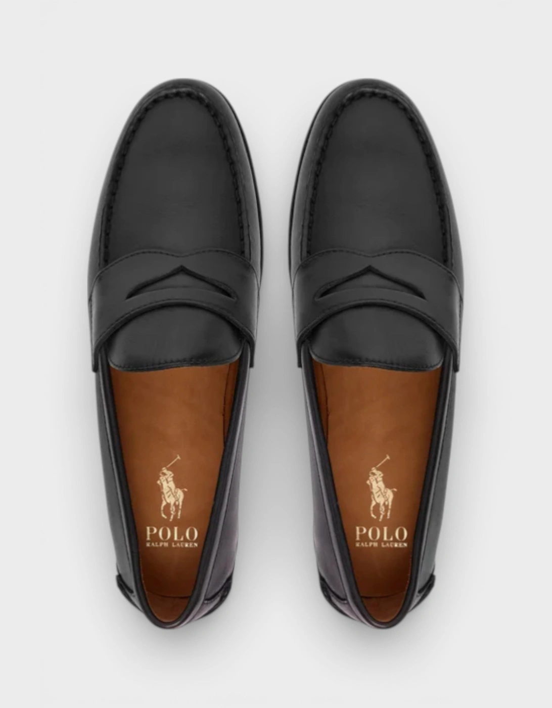 Alston Penny Leather Loafers Black